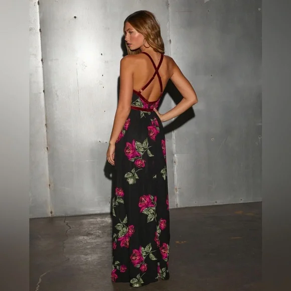 🚫SOLD🚫 NWT Altar’d State corset detail floral maxi dress sz s - Picture 4 of 13